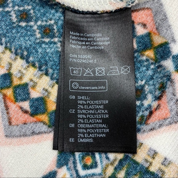 H & M Aztec Print Fit & Flare Sleeveless Racerback Dress Size Small - Picture 8 of 9